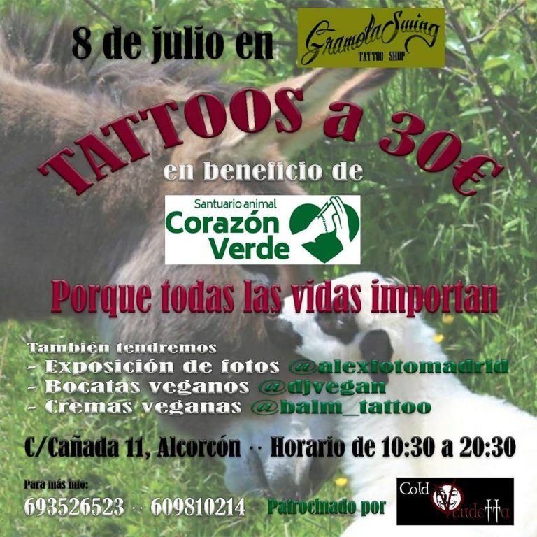 Tatuajes solidarios en Madrid